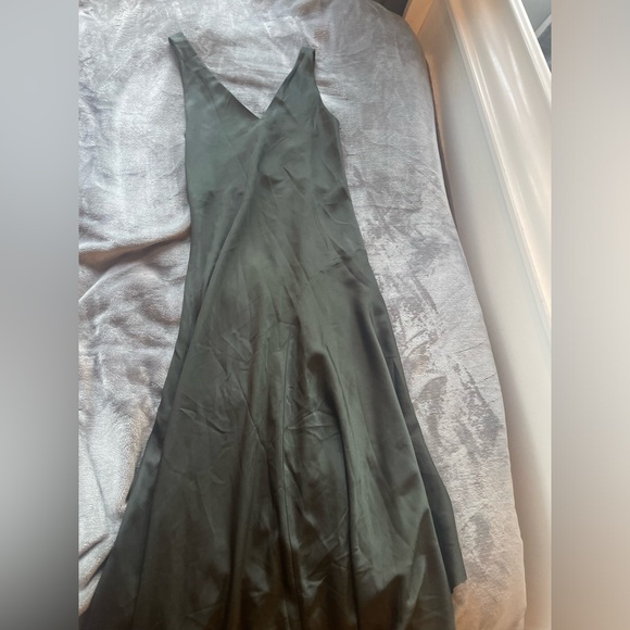 All Saints Dark Green Maxi Dress - Picture 1 of 3